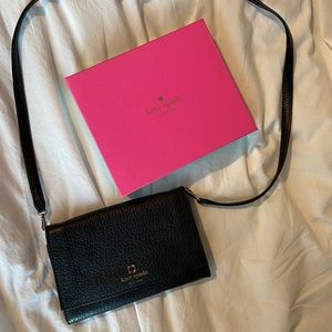 Kate Spade - black pebbled leather crossbody